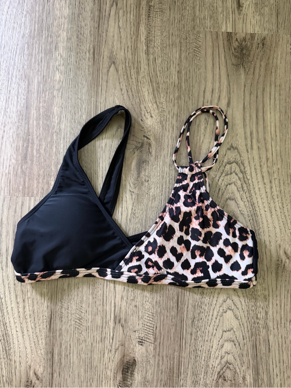 Women’s Leopard & Black Swim Top